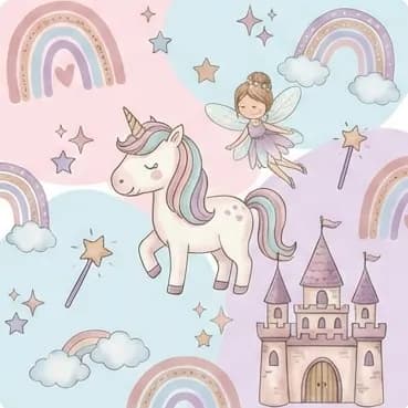 Wochenplan PDF Kinder im Einhorn Design
